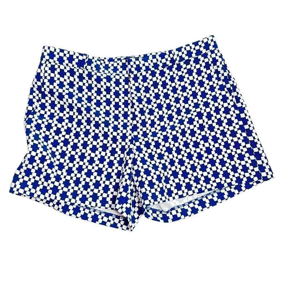 Banana Republic blue and white geo print shorts siz 12